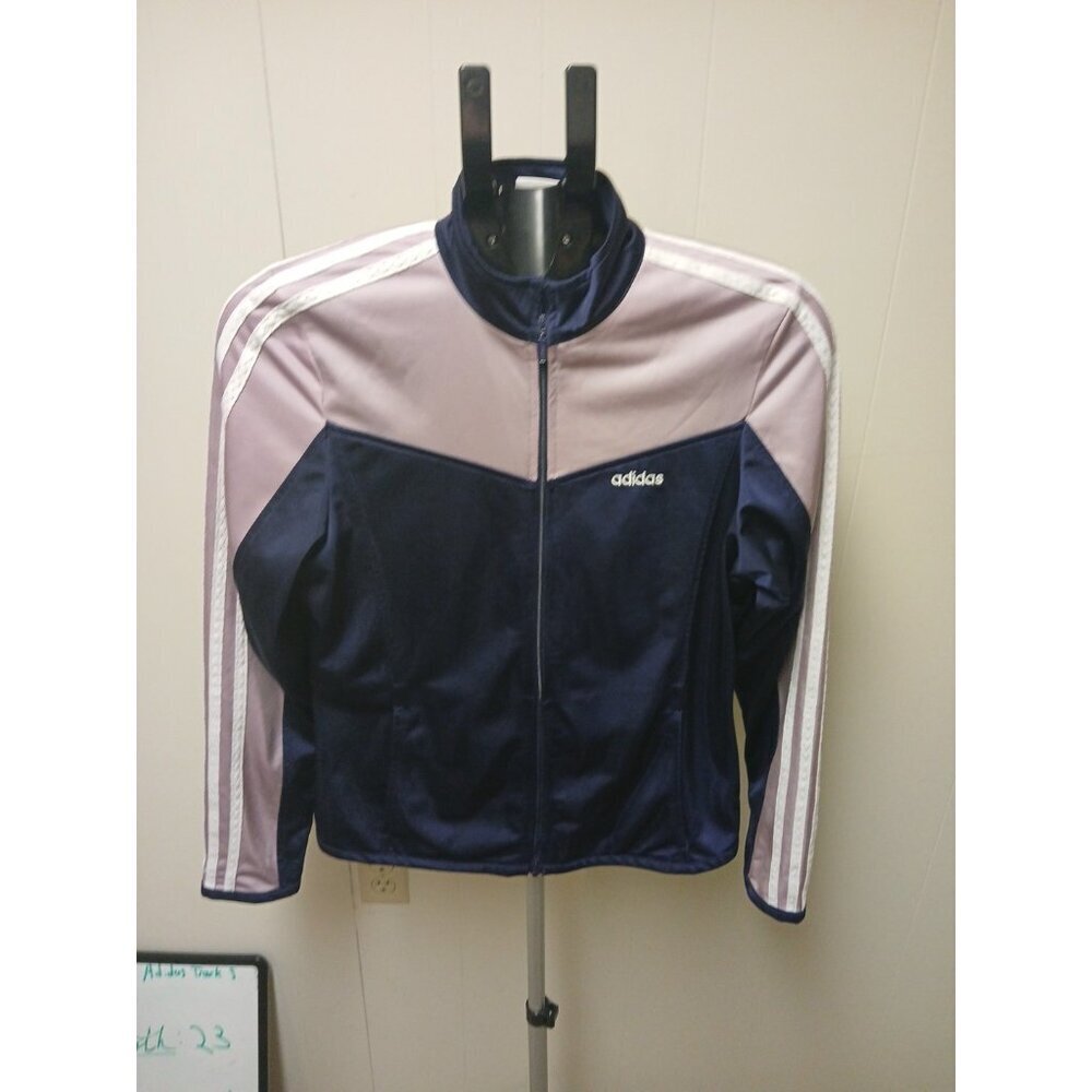 Adidas‎ Jacket Women’s Small Polyester Purple FullZip Track Pocket Long Sleeve